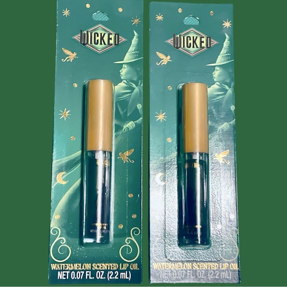 NWT WICKED 2 PIECE BUNDLE ELPHABA ONLY WATERMELON SCENTED LIP OILS